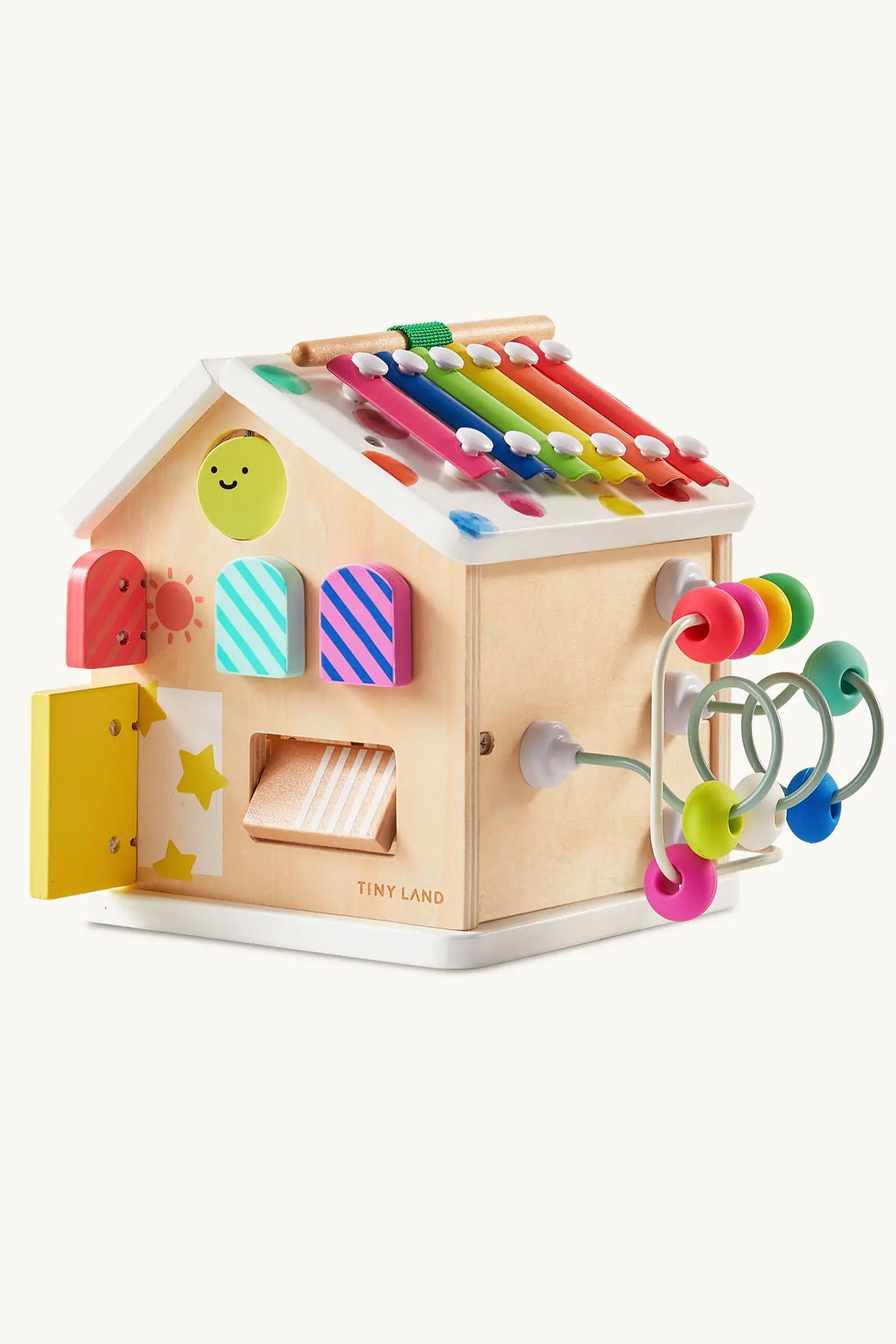 Cottage Rainbow Wooden Activity Cube, Montessori Inspired, Baby & Toddler