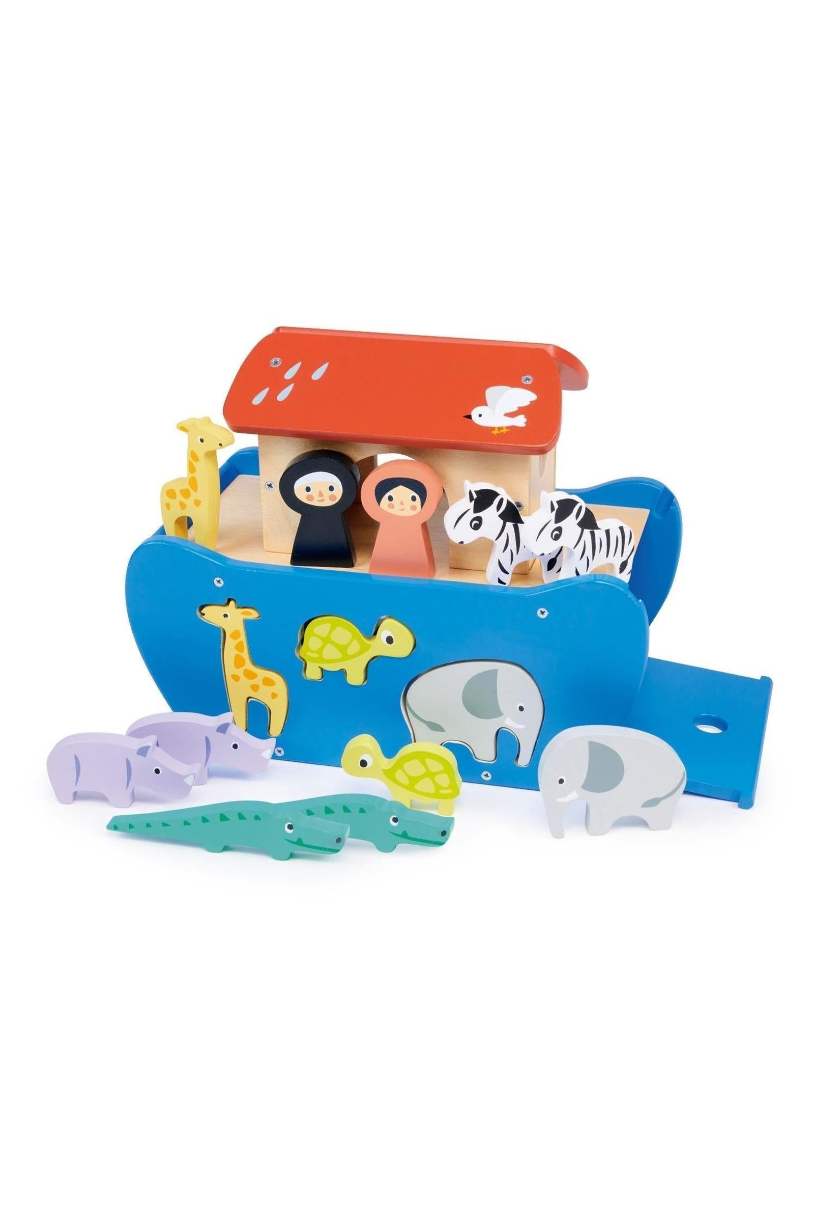 Wooden Shape Sorting Animal Ark for Toddlers