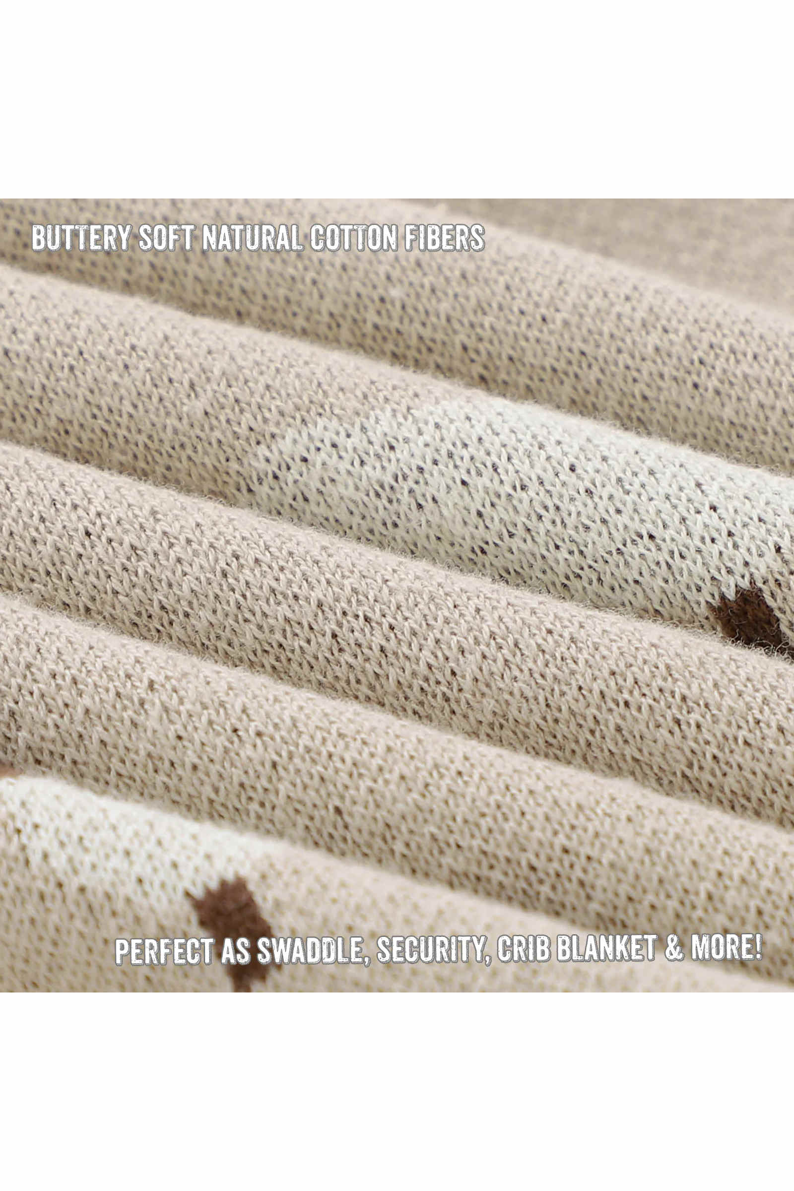 Sheep Knit Luxury Swaddle Blanket, 100% OEKO Tex Pima Cotton