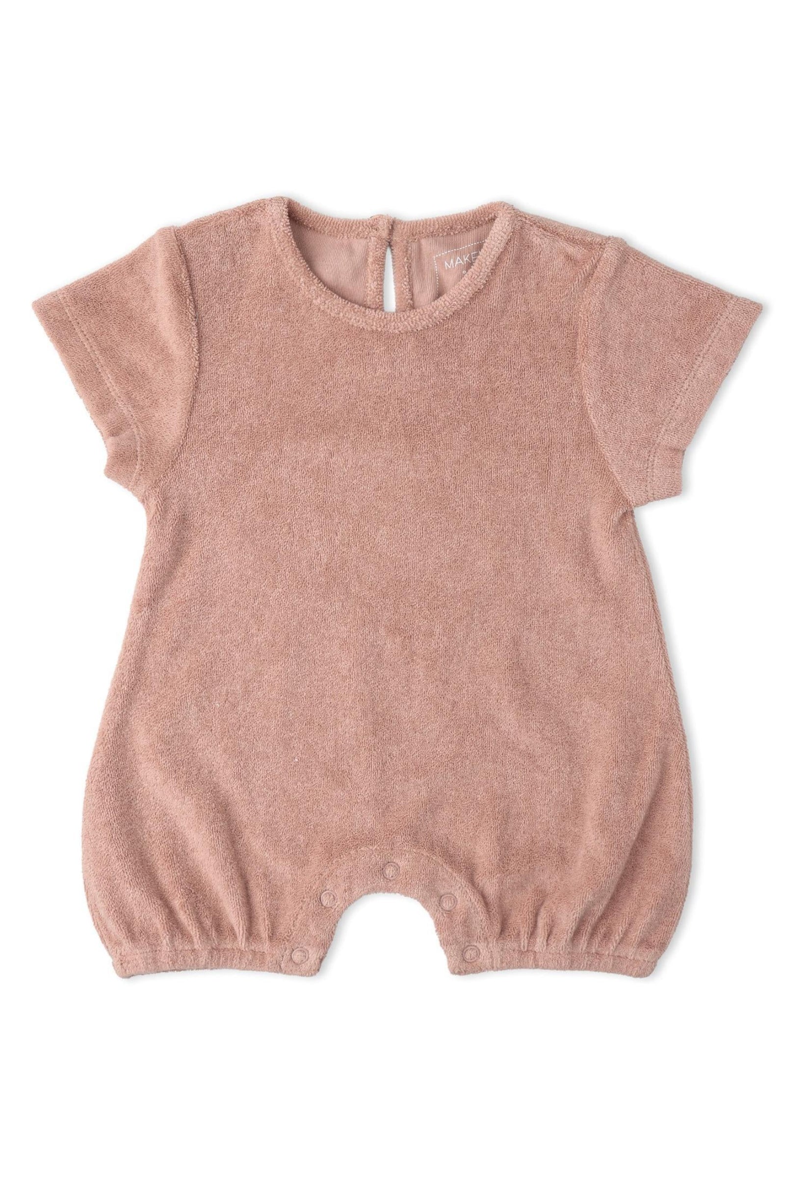 Organic Short Romper - Clay