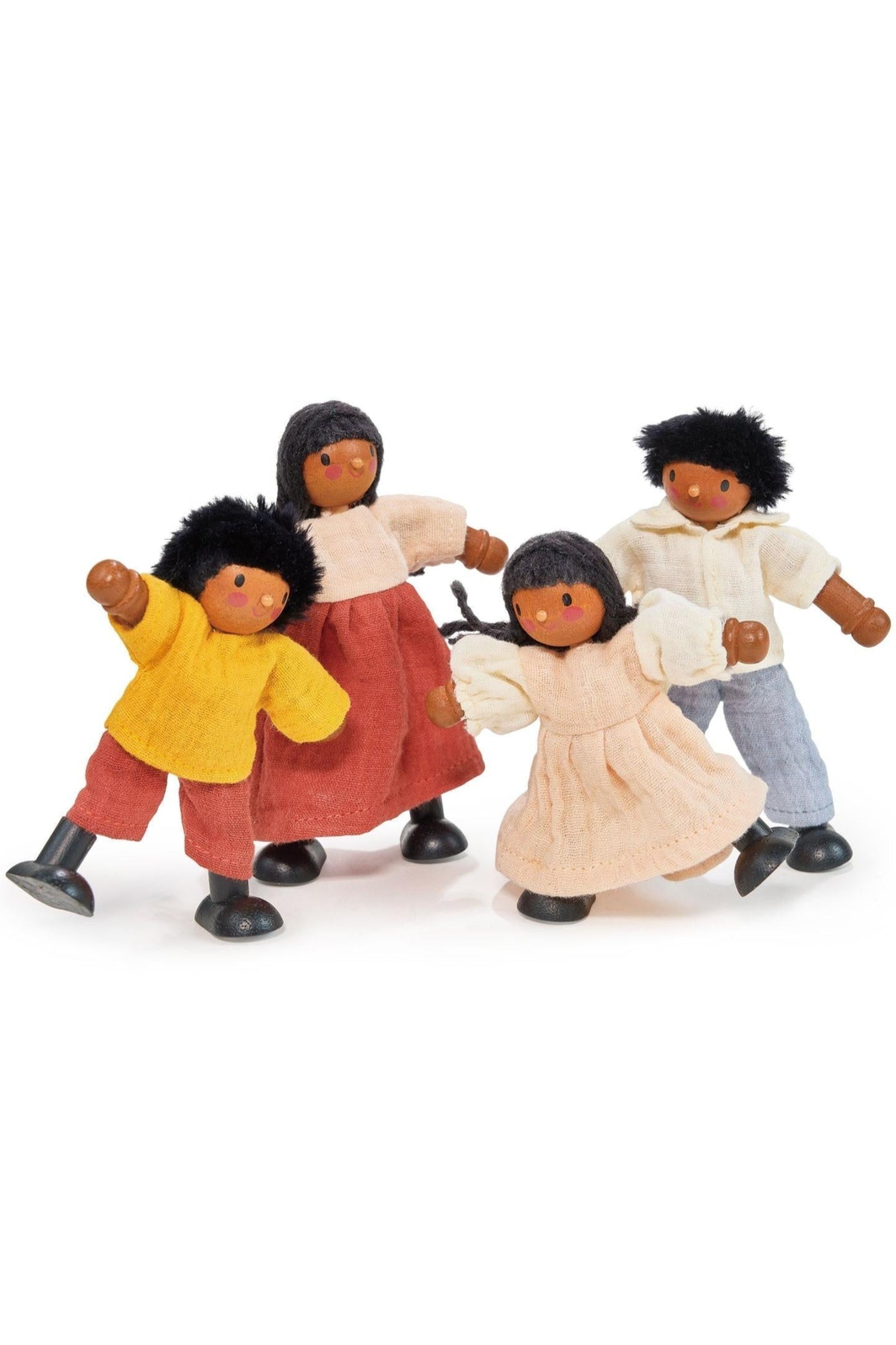 The Berrybunch Doll Family, Wooden Dollhouse Family Set