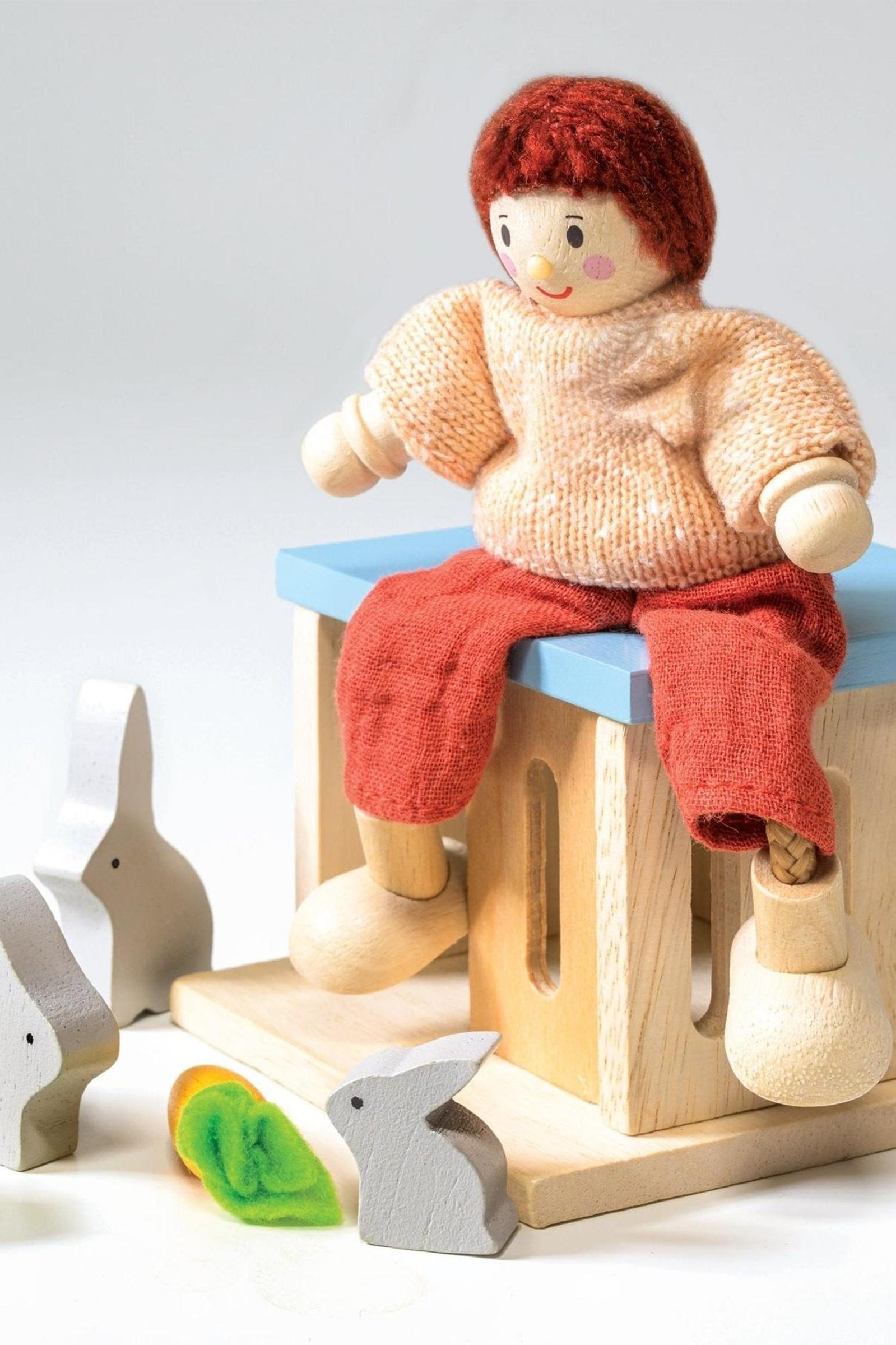 The Honeybunch Doll Family, Wooden Dollhouse Family Set