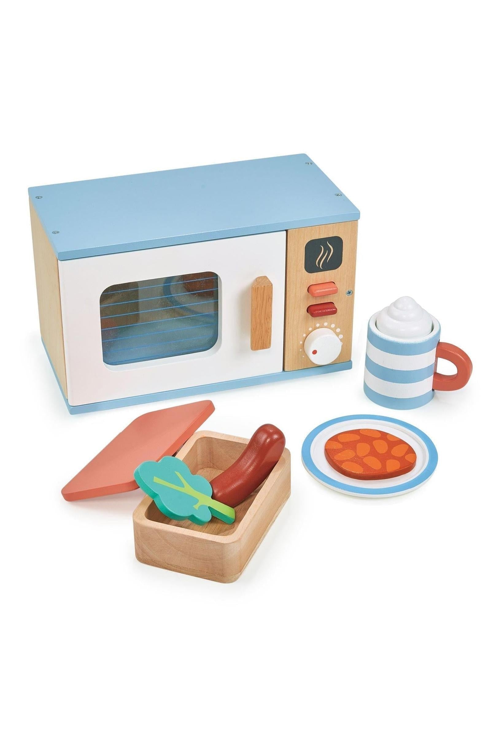 Wooden Toy Microwave Oven for Toddlers