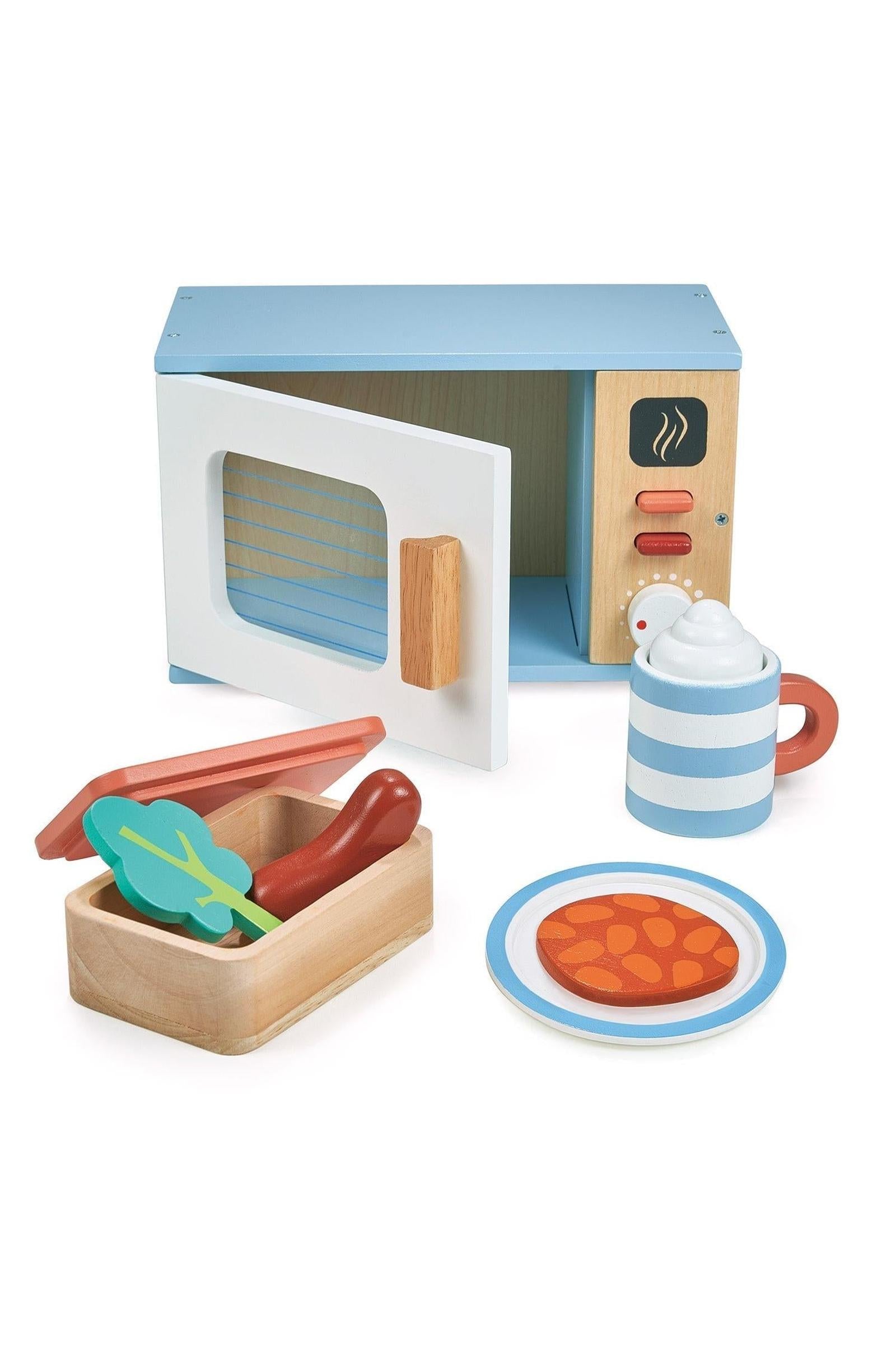 Wooden Toy Microwave Oven for Toddlers